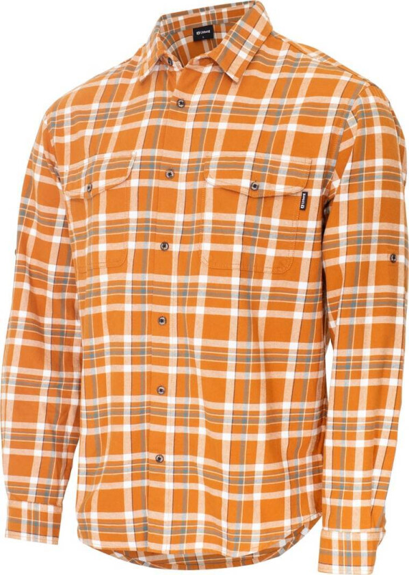 Flannel Ls W Strap Shirt Men Glazed Ginger M