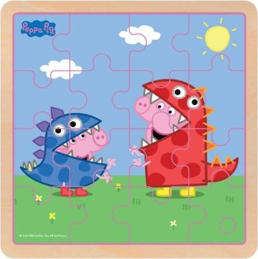 Peppa Pig Puslespill Dino DressUp av tre
