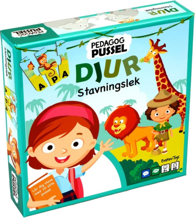 Barbo Classic Pedagog Pussel Djur Stavningslek