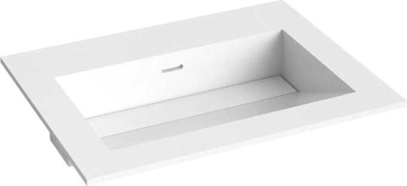 Corian Servant med Skrå Bunn Uten Kranhull Hvit Matt / 60cm