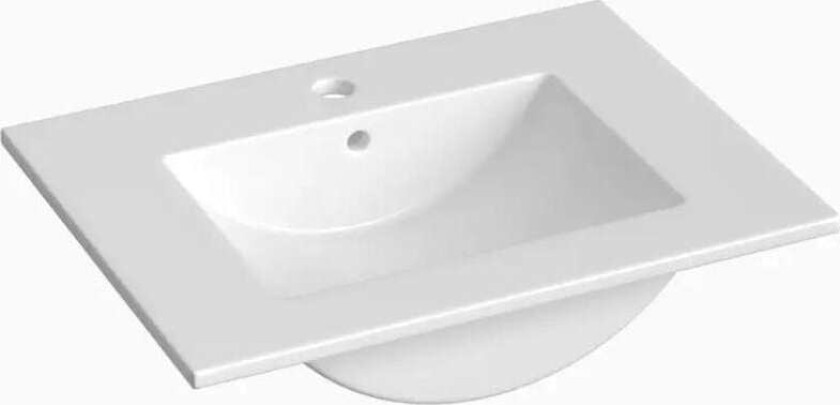 Saturn Porselensservant Heldekkende Hvit / 60cm