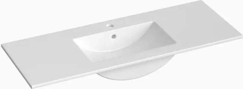 Saturn Porselensservant Heldekkende Hvit / 120cm