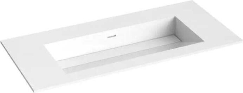 Corian Servant med Skrå Bunn Uten Kranhull Hvit Matt / 100cm