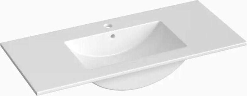 Saturn Porselensservant Heldekkende Hvit / 100cm