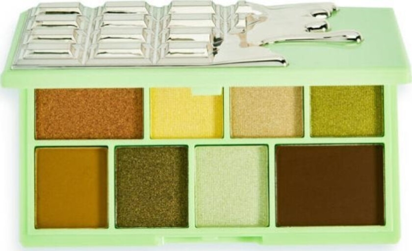 I Heart Revolution Chocolate Mini Eyeshadow Palette (8) Pistachio Cream 2.7G