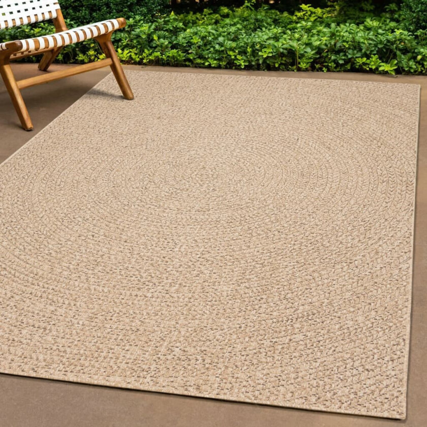 Teppe 80x150 cm jute-utseende innendørs og utendørs