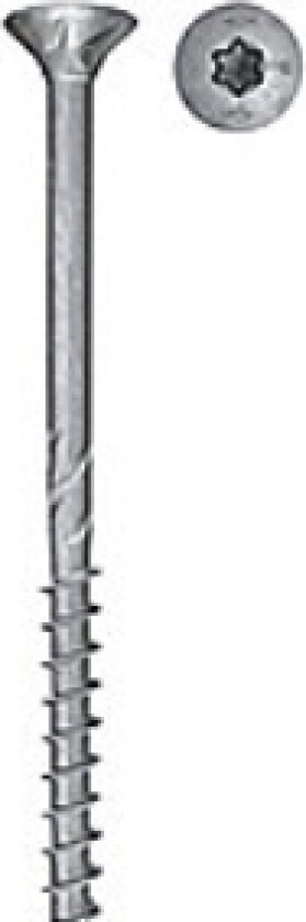 Powerfast Spånskrue Bz - Delgev., 5,0X50mm, Bz/Udendørs, Tx20 Uh , Pakke A 200Stk