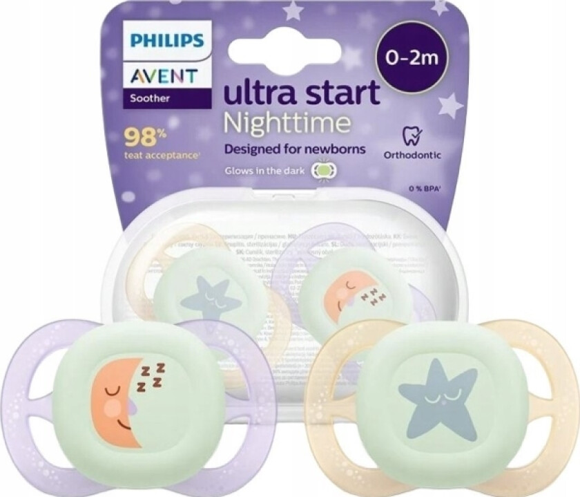 Bilde av Avent Scf075/07-Start Night Pacifier 0-2M Print