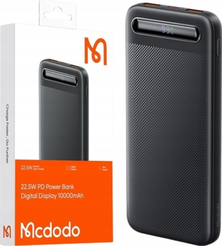 Power Bank Mcdodo Mc-3881 Digital Display 10000Mah, 22.5W Do D (Czarny)