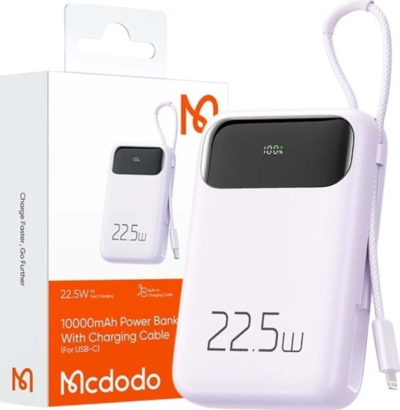 Power Bank Mcdodo Mc-3255 10000Mah, 22.5W, For Light (Purple)