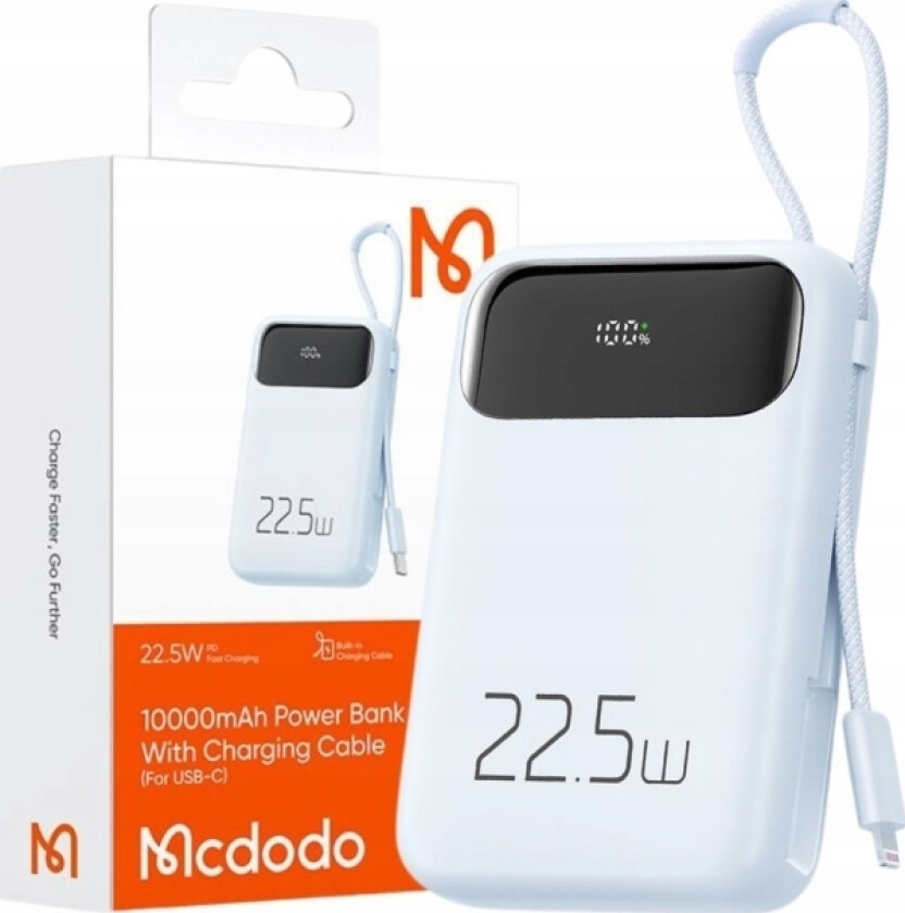 Power Bank Mcdodo Mc-3254 10000Mah, 22.5W, Do Light (Niebieski)