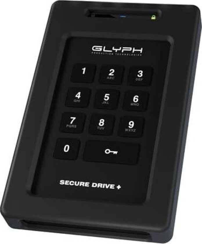 SecureDrive+ Encrypted Drive with Keypad - SSD - 8TB - Ekstern - Svart