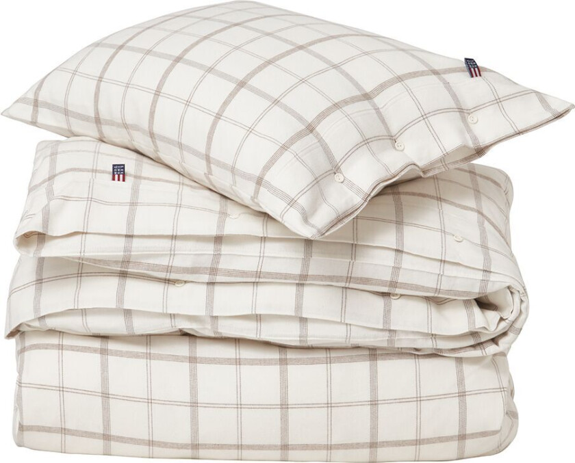 Checked Flannel sengesett 150x210 cm White-brown