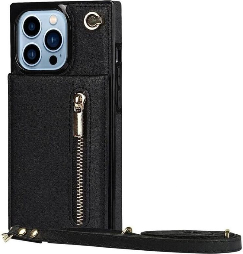 Zipper halskjede deksel Apple iPhone 16 Pro - Svart