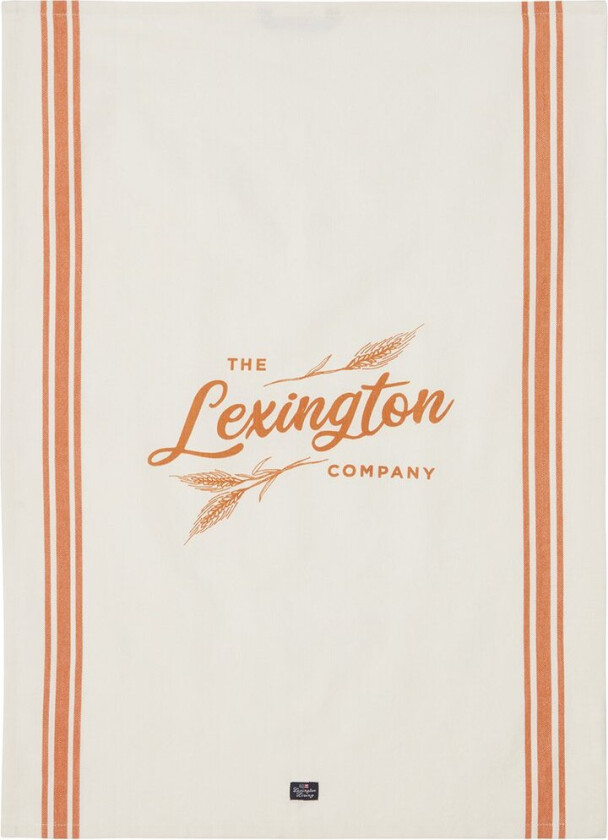 Organic Cotton kjøkkenhåndkle 50x70 cm White-orange