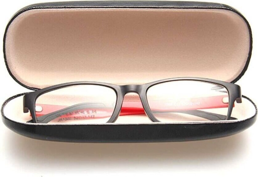 Praktisk briller sak i skinn for solbriller briller