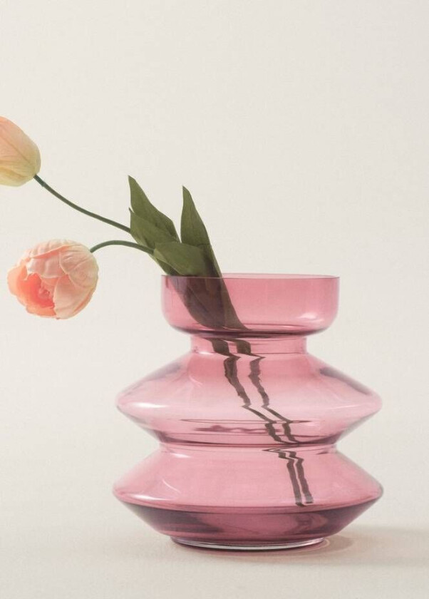 HAZE glassvase - høyde 22 cm Vinrød