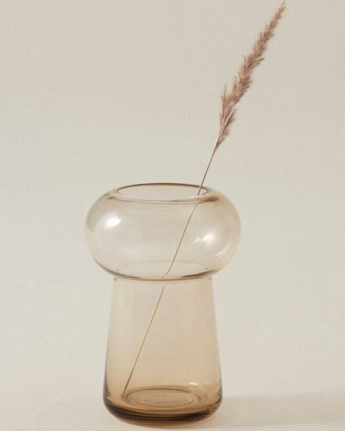 VIOLA glassvase - høyde 24 cm Lys brun