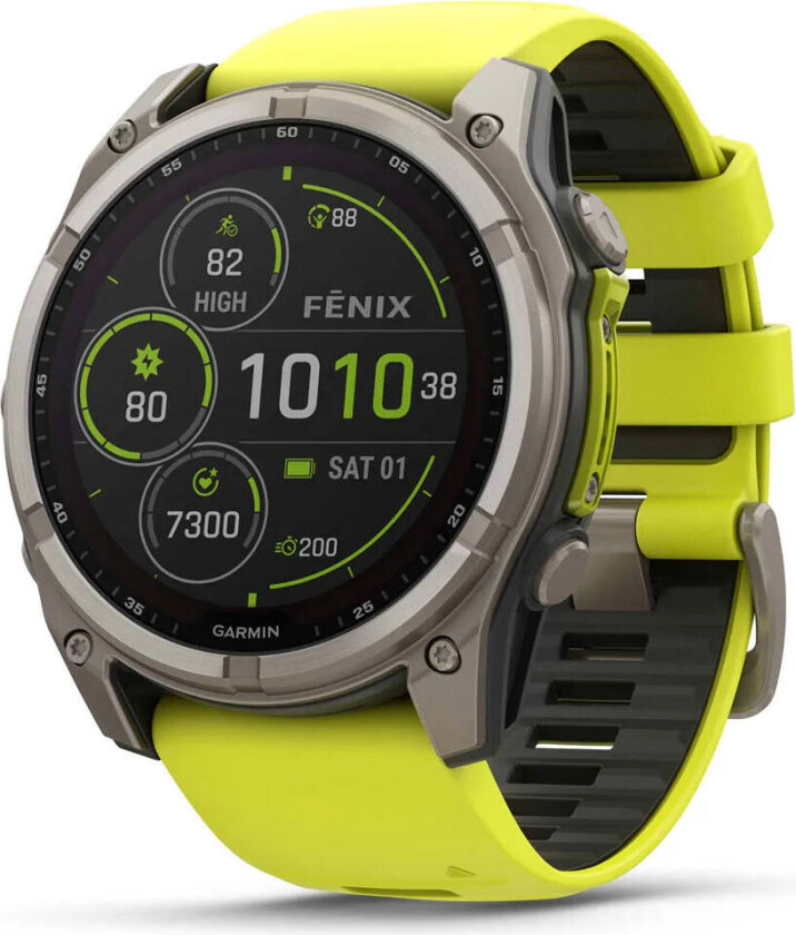Fenix 8 SOLAR Sapphire 51mmBare TI/Graphite Amp Yellow
