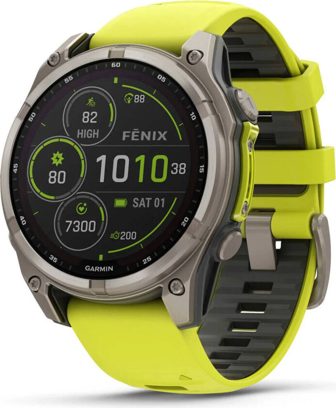 Fenix 8 SOLAR Sapphire 47mmBare TI/Graphite Amp Yellow