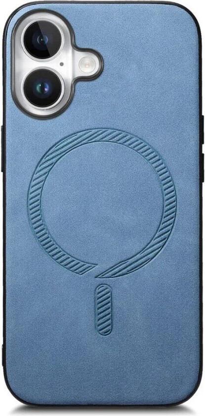 iPhone 16 Leatherette Case - MagSafe Compatible - Blå