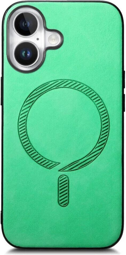 iPhone 16 Kunstskinn Deksel - MagSafe-Kompatibel - Grønn