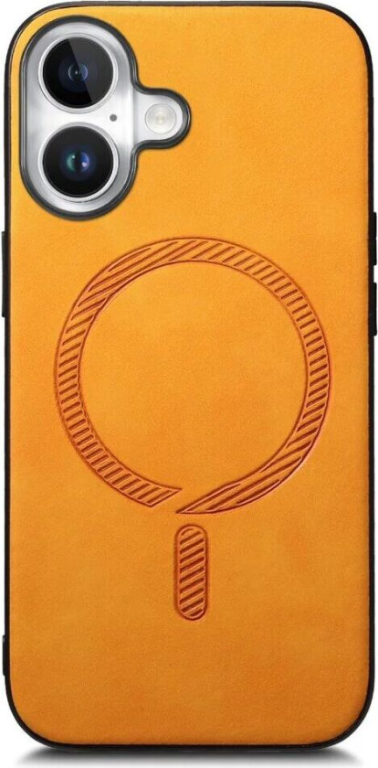 iPhone 16 Leatherette Case - MagSafe Compatible - Gul