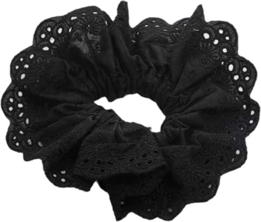 Lace Scrunchie Black