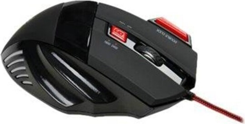 Aurora - mouse - USB - black - Mus - Optisk - 7 - Svart