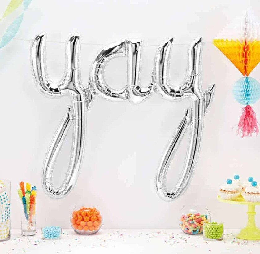 Ballong Sølv -Yay- 114cm