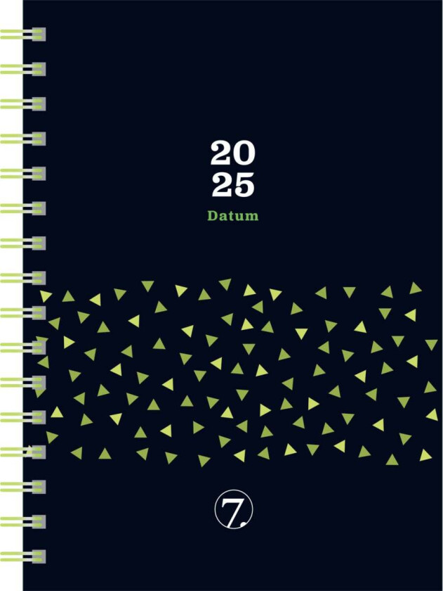 Kalender 2025 7.Sans Datum A5, Spiralisert Plast