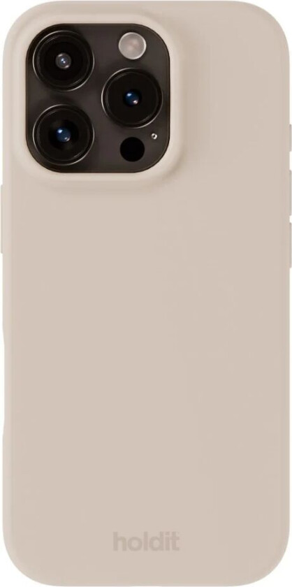 Holdit iPhone 16 Pro Soft Touch Silikon Deksel - Light Beige