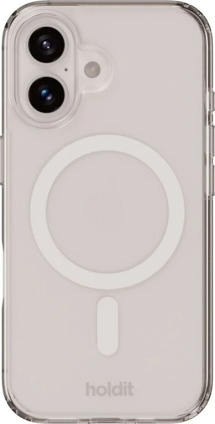 Holdit iPhone 16 Plus MagSafe Deksel - Transparent / White