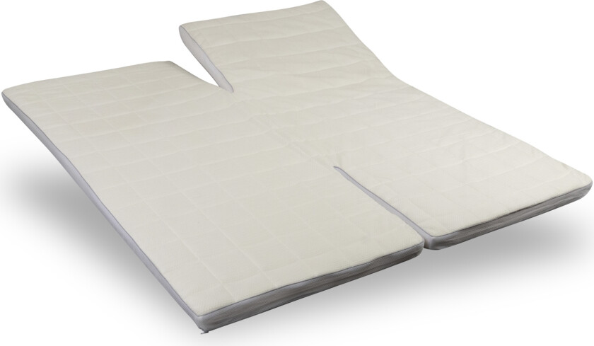 H-splitt overmadrass av lateks - 180x200 cm - 8 cm høy - Lateks & naturlateks - Zen Sleep overmadrass for elevasjonsseng