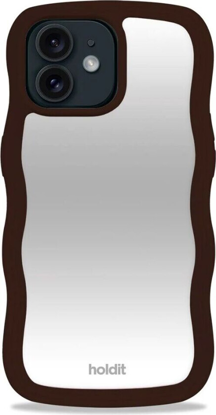 Holdit iPhone 12 / 12 Pro Wavy Deksel - Chocolate / Mirror