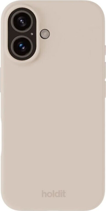 Holdit iPhone 16 Soft Touch Silikon Deksel - Light Beige