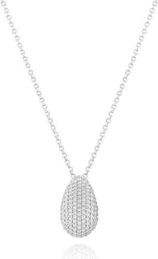 Goccia Altro sterlingsølv Halskjede Med Zirconia