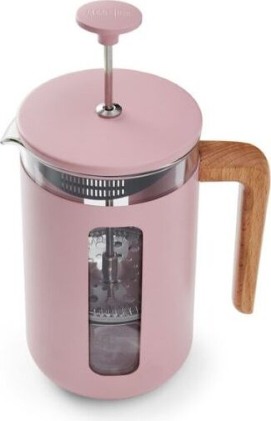 Pisa Stempelkanne 3 Kopper Rosa Trehåndtak La Cafetière