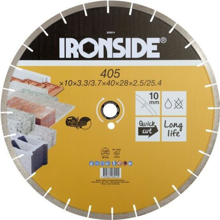 203014 Diamantkappeskive Ø125 mm 405 mm