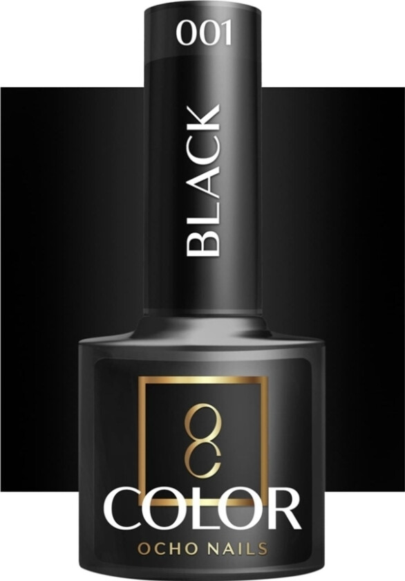 Activeshop Ocho Nails Hybrid Nail Polish Black 002 -5 G