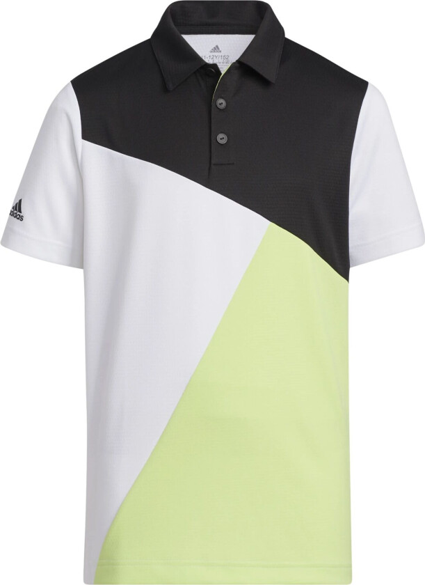adidas PRIMEBLUE BOYS POLO SHIRT, poloskjorte junior Black/pulse Lime/whi