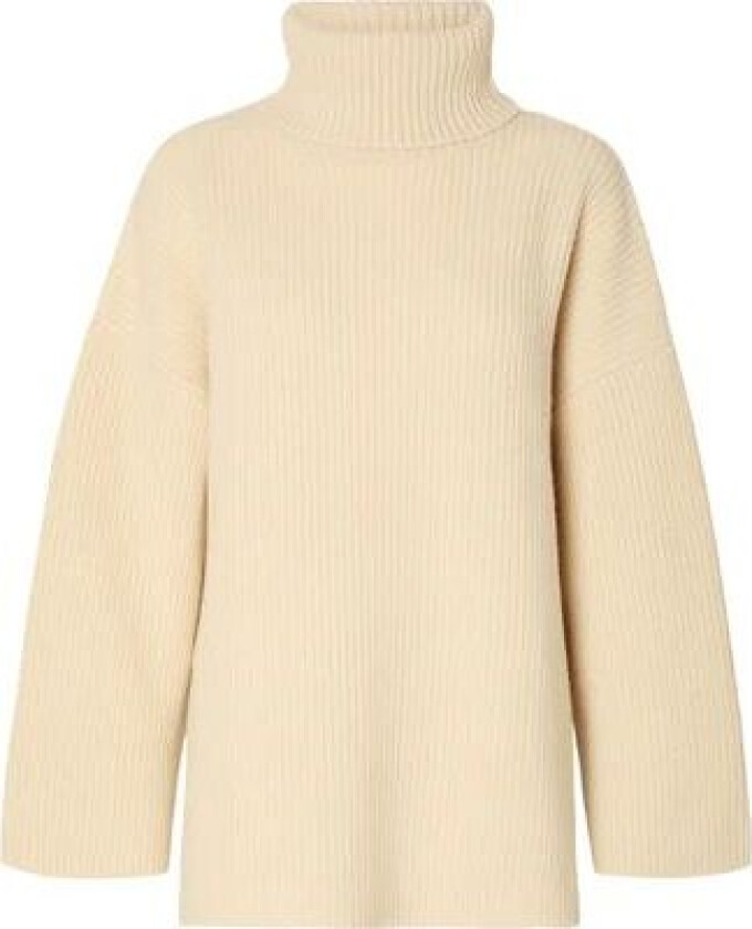 Mary LS Long Knit Roll Neck - Birch M