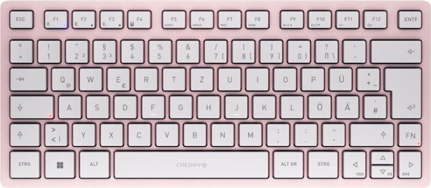 Cherry Kw 7100 Mini Bt - Tastatur - Trådløs - Bluetooth 5.1 - Qwerty - Europa - Tastsvitsj: Cherry Sx - Kirsebærblomst