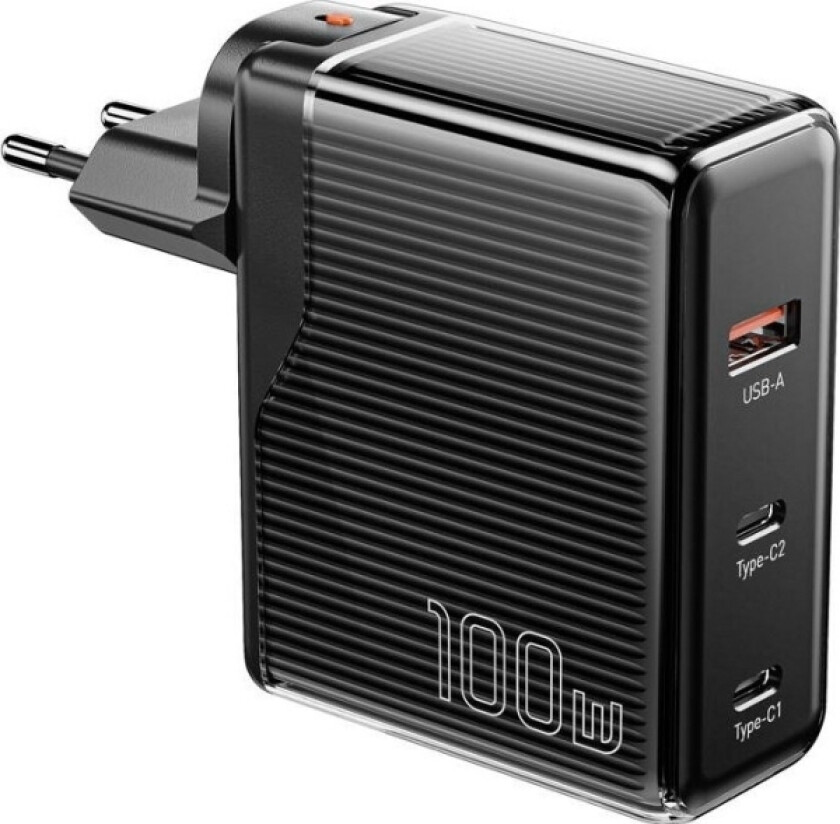 adowarka Sieciowa, Essager, Ect2ca-Zxb01-Z, Gan, Usb-A, Usb-C 100W (Czarna)
