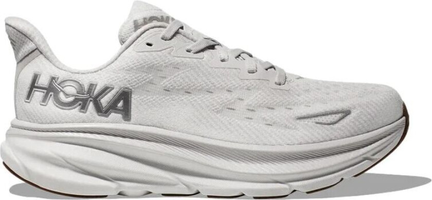 Hoka W Clifton 9 Sko Hvit Og Sølv Sølv unisex 45 1/3