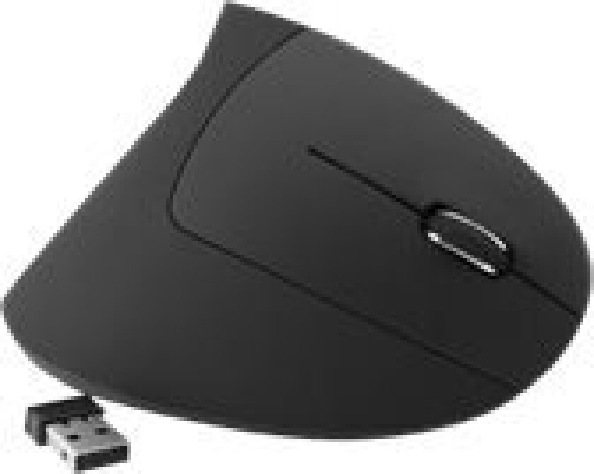 Mediarange - Vertikal Mus - Ergonomisk - Høyrehendt - Optisk - 6 Knapper - Trådløs - 2.4 Ghz - Usb Trådløs Mottaker - Svart