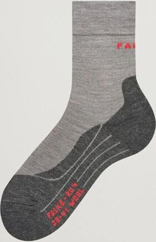 RU4 Endurance Wool Running Socks Light Grey Mel