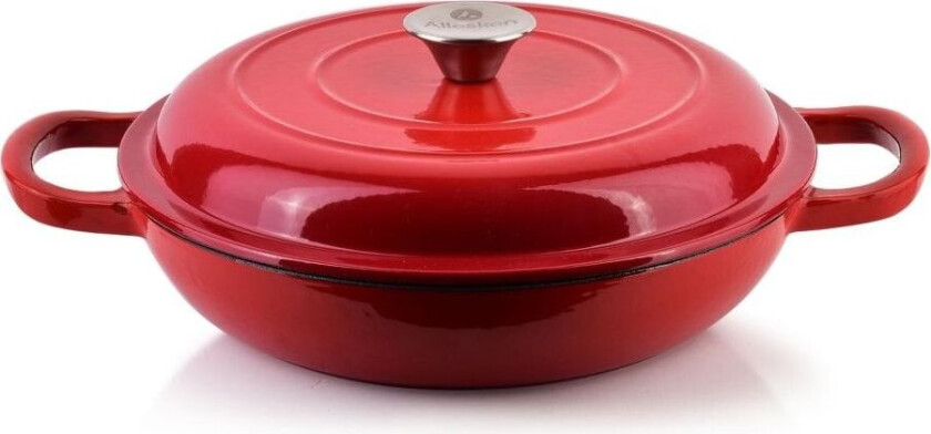 Rodeluxe emaljert støpejernsgryte 26x26x11 cm