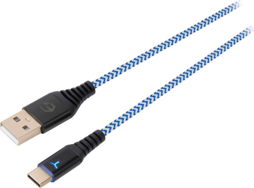 Cable SCH10 White/Blue Type-C 3m braided for PS5