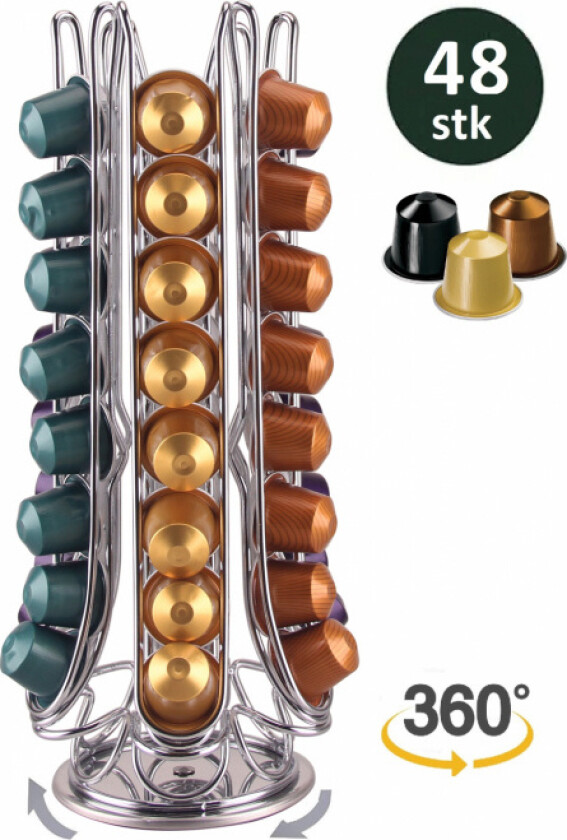 Coffee capsule rack - rotatable, 48 capsules - Nespresso